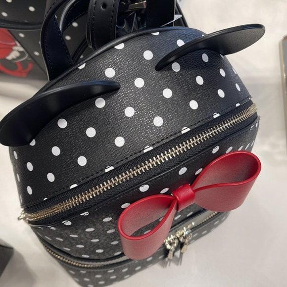 Kate Spade Disney X Kate Spade New York Minnie Dome Backpack Black Multi - Picture 5 of 16